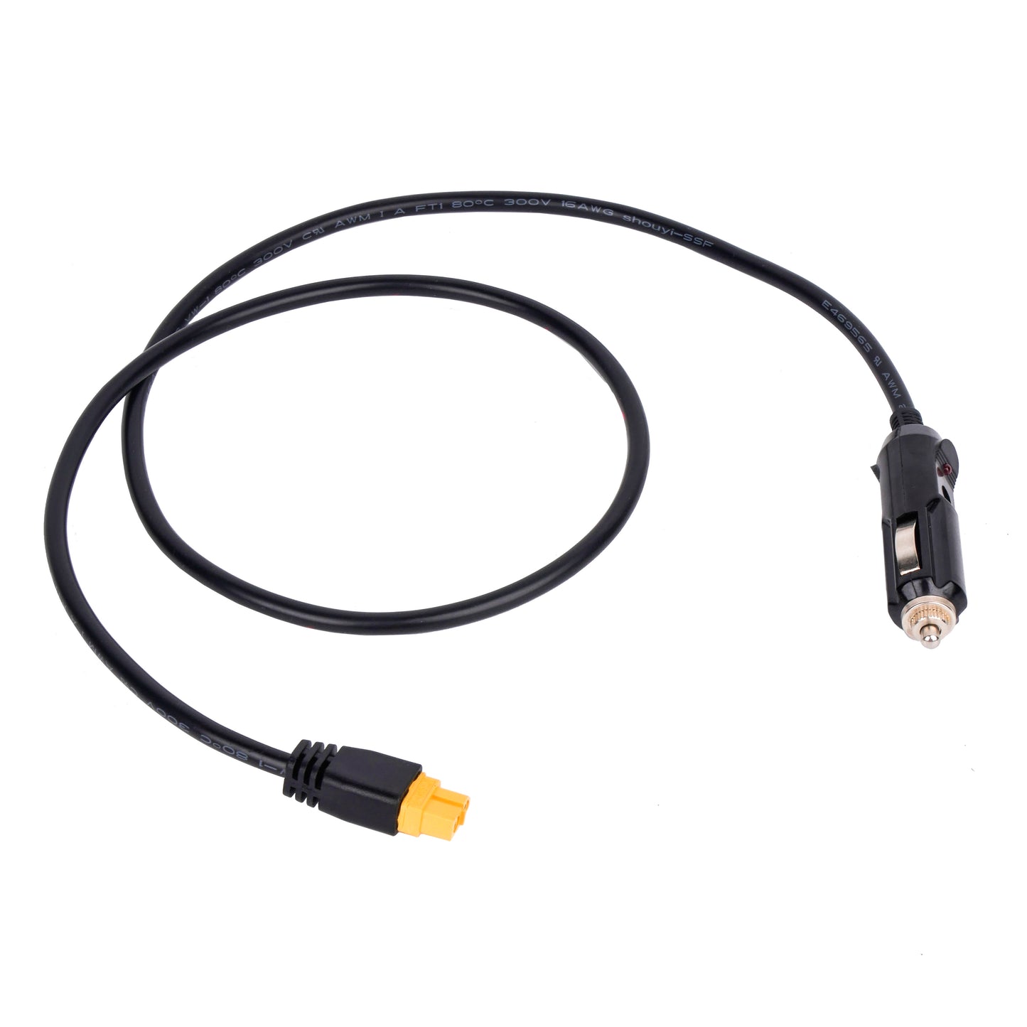Cigarette Lighter to XT-60 Female Adapter Cable 1M with Fuse